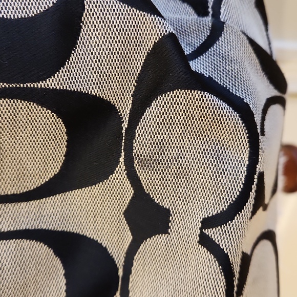 Vintage Coach Signature Shoulder Bag Black/Gray - Picture 2 of 12